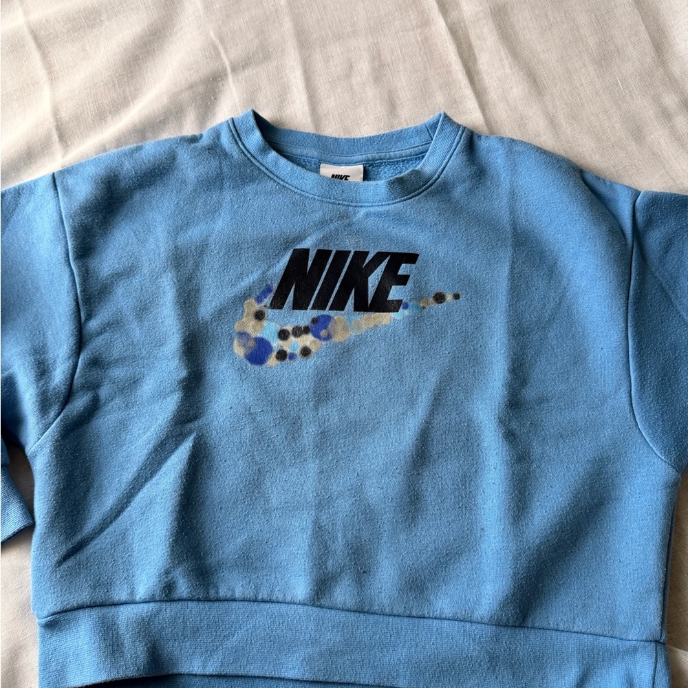 Nike Kids Sky Blue Logo Sweatshirt